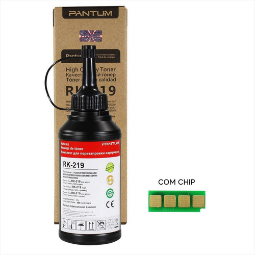 Toner Pantum Rk219 Negro Rendimiento 1600 Paginas Toner Re