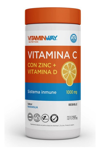 Polvo Bebible Vitamina C + Zinc + Vitamina D Sistema Inmune