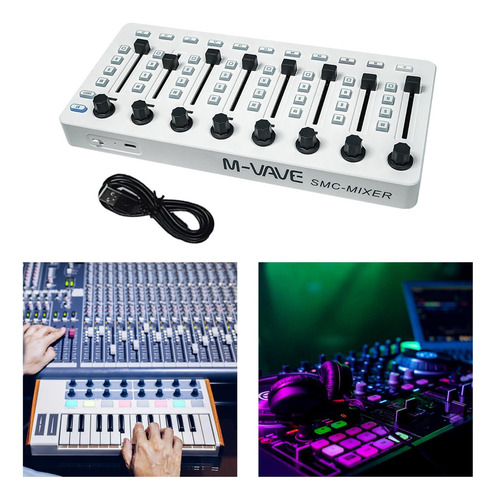 Controlador Midi Inalámbrico Consola De Mezclas Midi De 8
