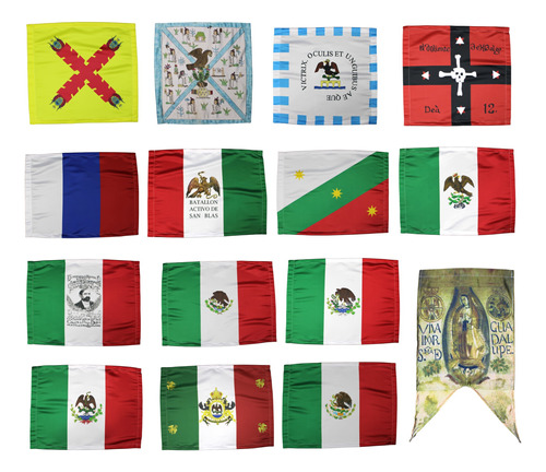 Coleccion Historia Bandera Mexico 90 X 150 Solo Banderas