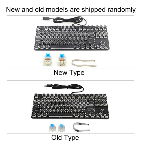 Teclado Mecânico Punk 917 Vintage Redondo Cap Para Pubg