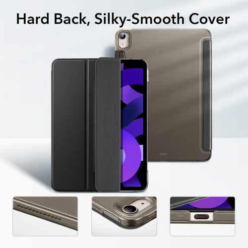 Funda antiimpacto Esr Yippee para iPad Air 5 (10.9), color negro