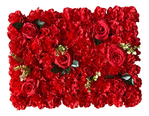 Flores Artificiais Painel De Parede Decorativo Vermelho