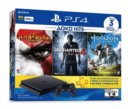 Consola Playstation 4 500gb Slim Bundle 3 Juegos