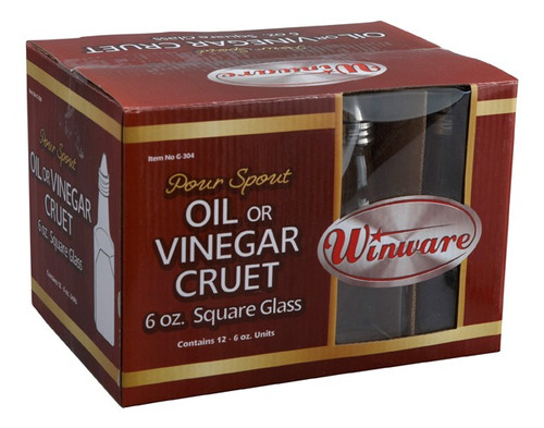 Aceiteras Y Vinagreras 6 Oz (177 Ml) Docena Winco G-304