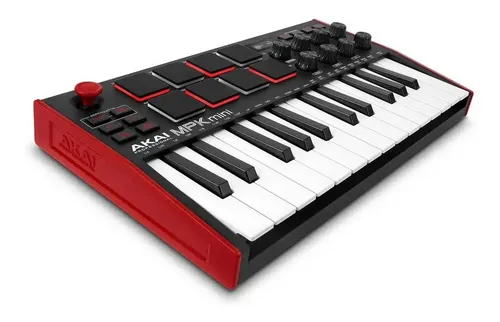 AKAI MPK mini & M-AUDIO M-TRACK DUO セット Akai Mpk Mini Mk2 - Controlador Midi Usb E Cor Vermelho