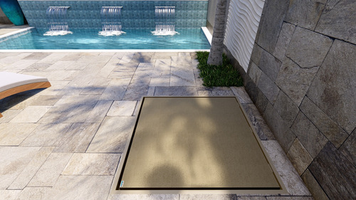 Tampa Embutir 100x100 Casa De Máquina Bomba Piscina Cor Champanhe