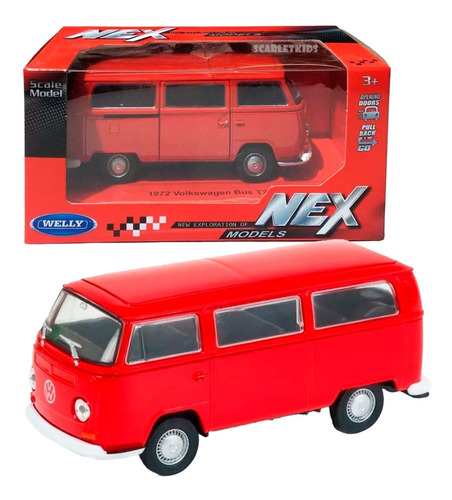 Volkswagen Bus T2 Nex New Exploration 1:36 Welly Pull Back