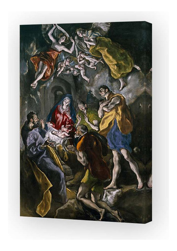 Cuadro 30x45cm El Greco Adoracion De Los Pastores Pintor