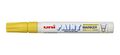 Marcador Permanente Uni Paint Px20 Amarillo De 2.2 A 2.8mm