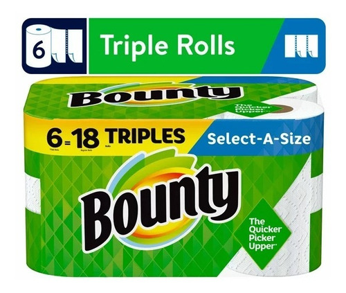 Bounty Servitoalla  Papel 6 Rollos Triples Bounty Importado 