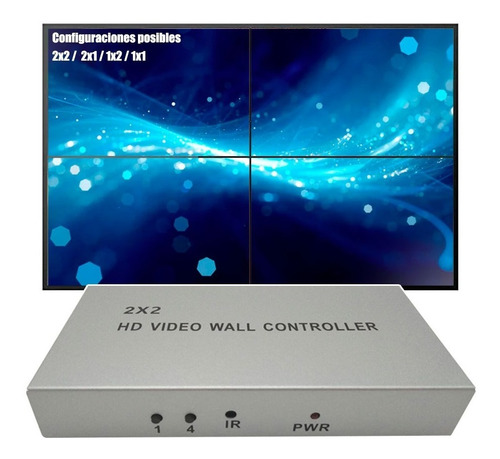 Imagen 3 de 10 de Controlador P/pantallas Videowall Hdm 1 A 4 Corrección Borde