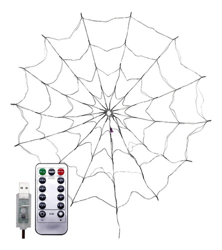 Luces De Araña De Halloween Alimentadas Por Usb