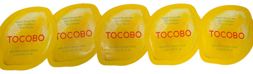 Tocobo Sachet Aha Bha Limon Tónico Iluminador - 5 Unidades Todo Tipo De Piel Noche