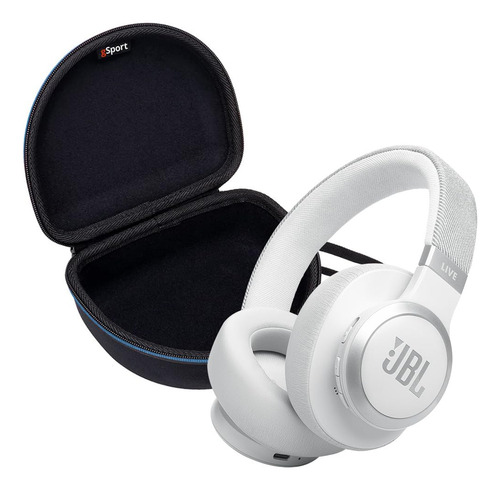 Auriculares Inalámbricos Jbl Live 770nc Con Funda Blanca