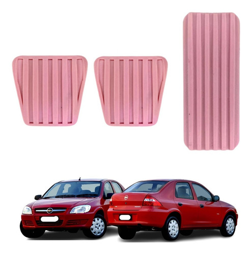 Capa Pedal Acelerador Freio Embreagem Rosa Prisma 2005 A2013