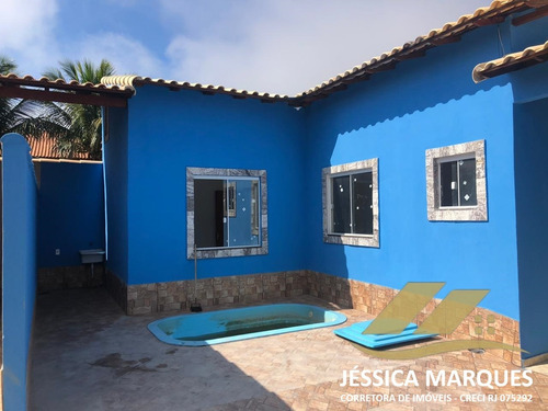 Imagem 1 de 6 de 46 Casa De 1 Quarto, Área Gourmet E Piscina Em Unamar - Cf