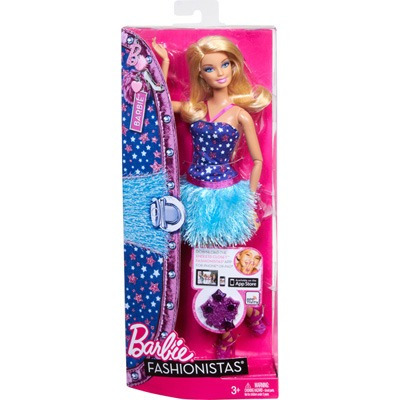 Barbie Fashionista Bestido Azul  Zapatos Rosas Super Cool
