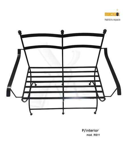 Imagen 6 de 10 de Sillon De Hierro Romano Moderno 2 Cpos Pintura Epoxi Jardin