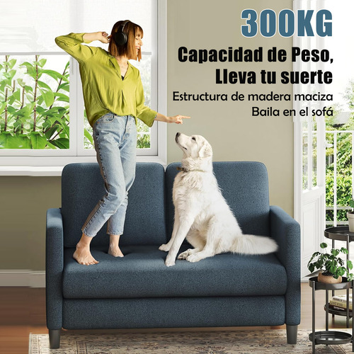 Sofá Pequeño Sala Sillón Minimalista Tapizado Con 2 Personas
