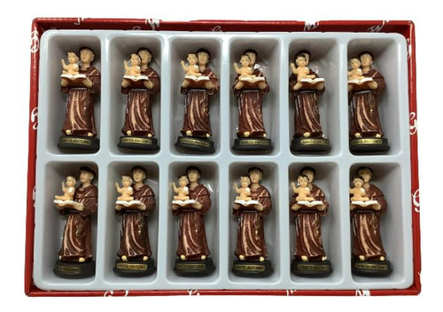 Set De 12 Mini Figuritas Religiosas San Antonio De Padua