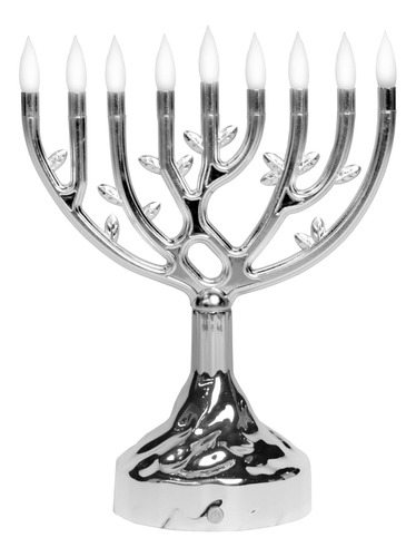 Ner Mitzvah Menorá Lideró Eléctrica De Hanukkah - Led Árbol