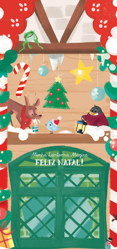 Feliz Natal!: minha lanterna mágica, de Companhone, Marcia Duarte. Abajur e livro de capa dura em português