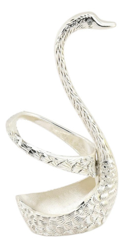 Soporte Para Utensilios, Base De Cisne, Decoración Plata