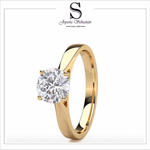 Anillo De Compromiso Oro 18k Con Diamante De 0.20 Carat.