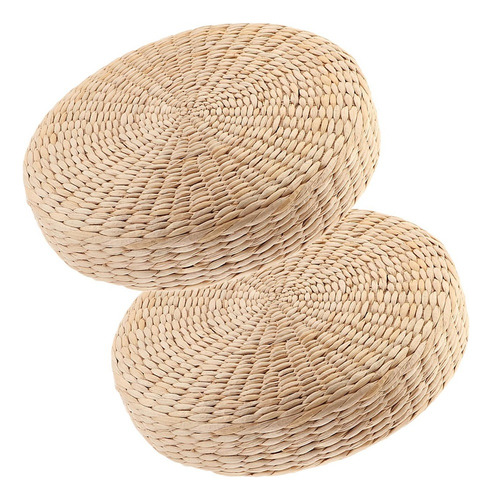 .. 2 Unids Paja Plana Sentada Cojín Meditación Silla Tatami