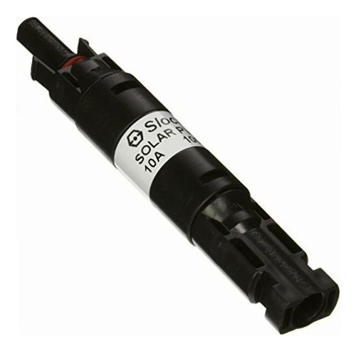 Renogy 10 10a Mc4 Waterproof In-line Holder W/fuse, Black