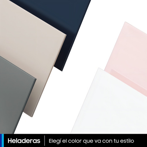 Heladera con freezer inverter Samsung Bespoke RZ32A744535 con capacidad de 315L