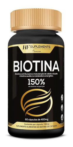Biotina 150% Premium 400mg 60caps Hf Suplements