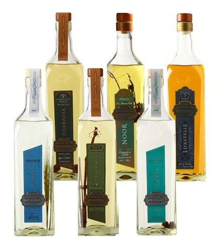 Pack Familia Bou Barroeta Variedad 6 Piscos Botella Premium