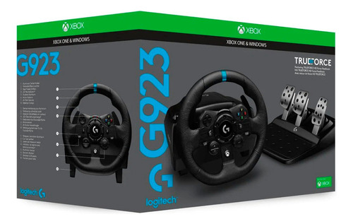 Logitech G923 Racing Wheel And Pedals For Xbox Series X|s Color Negro