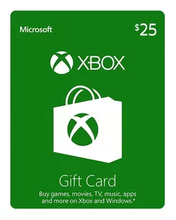 Xbox Gift Card $25 | Tarjeta Regalo | Envio Rápido | Usa