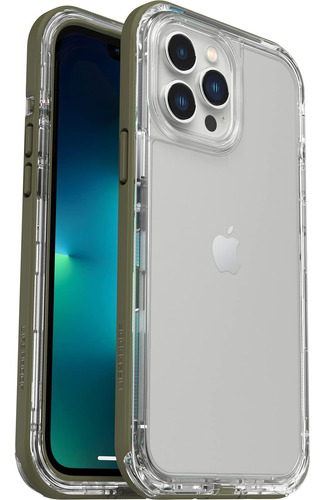 Funda Para iPhone 12 Pro Max 6.7 Transparente Borde Verde