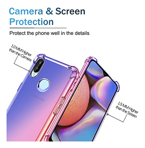 Funda Para Galaxy A10s Galaxy M01s Azul/rosa Delgado Suave P