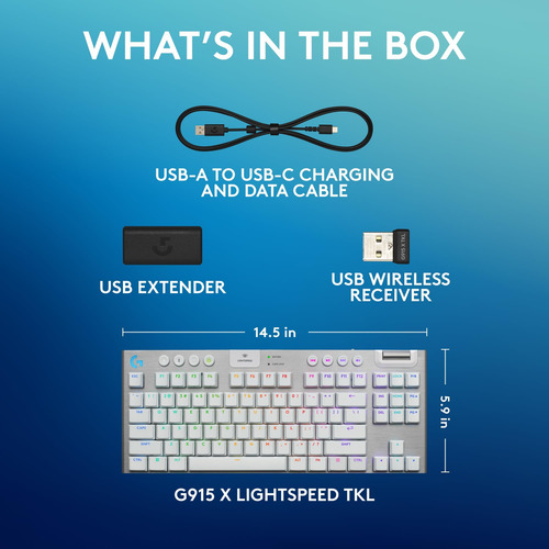 Logitech G915 X Lightspeed Tkl Teclado De Juego Inalámbrico