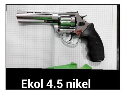 Revolver Detonador Fogueo Ekol 4.5 Nikel + 50 Tiros