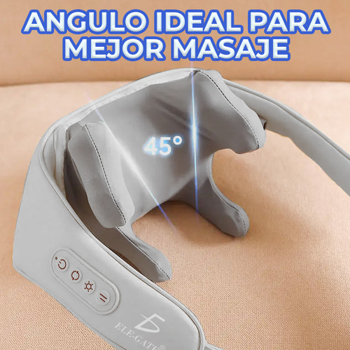 Masajeador 3d Eléctrico Cuello Hombros Cintura Piernas Calor Color Gris Ele-Gate