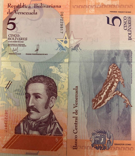 Set 3 Cédulas De Bolivar Soberano Venezuela: 5, 10 E 100