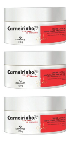 Kit 3 Creme Para Os Pés Carneirinho Sebo De Carneiro Dokmos