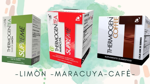 Thermogen Limon, Cafe, Maracuya  Pack X 3 Unidades