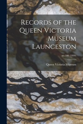 Libro Records Of The Queen Victoria Museum Launceston; No...