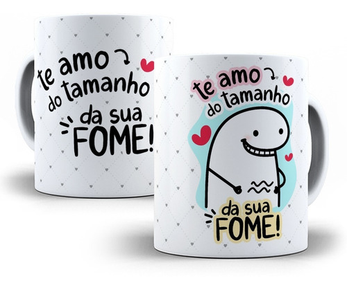 Canecas Legais Meme Figurinha Flork Namorada Tamanho Da Fome