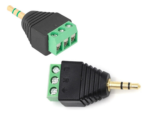 10 Adaptador Conector Estéreo P2 Macho X Borne Kre P/ Cftv