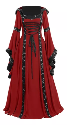 Ropa gótica para mujer, vestido vintage celta medieval, largo hasta el  suelo, gótico renacentista para cosplay, para mujer