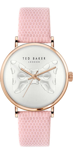 Reloj Ted Baker Para Mujer Con Correa De Piel De Lagarto Ros