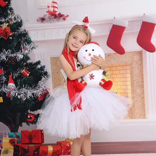 Disfraz De Muñeco De Nieve Cosplay Para Niños Y Niñas – Mono Sin Mangas Con Forro Polar + Bufanda – Ropa De Invierno Navideña Ideal Para Fotos, Regalos Y Juegos De Nieve